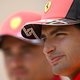 A photo of Ferrari driver Carlos Sainz in Bahrain for testing.